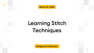 Learning Stitch Techniques