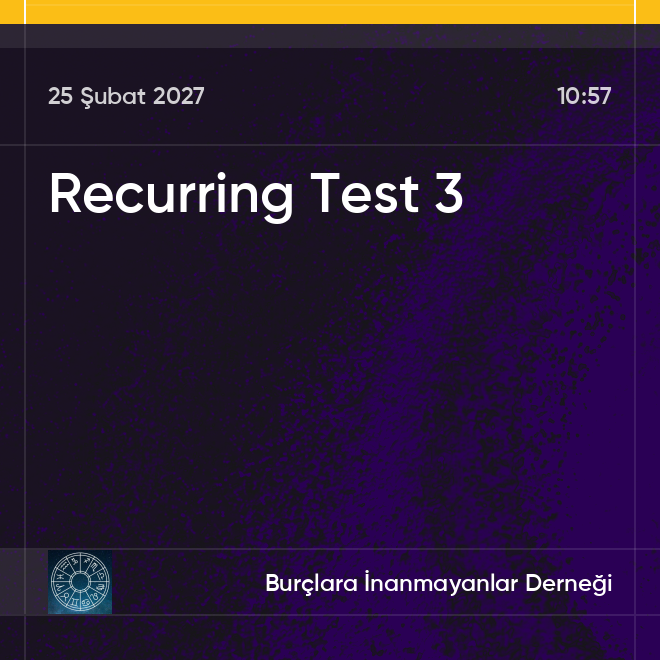 Recurring Test 3