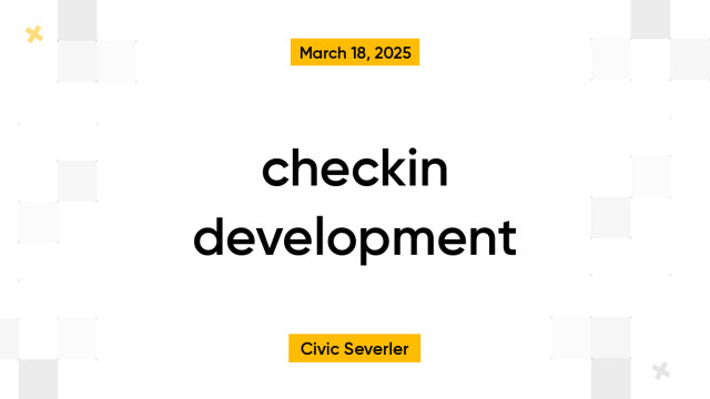 checkin development