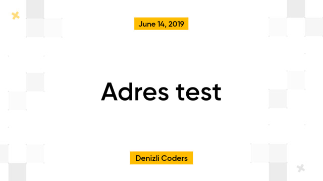 Adres test