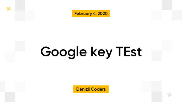 Google key TEst