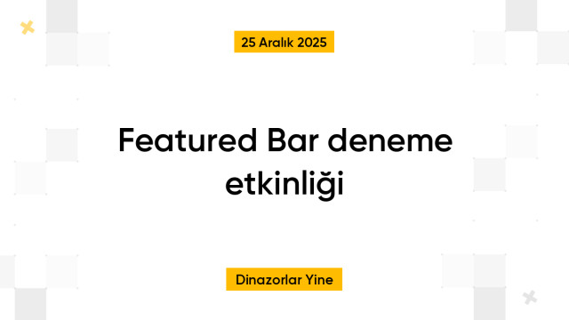 Featured Bar deneme etkinliği