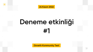Deneme etkinliği #1 ✅