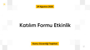 Katılım Formu Etkinlik