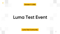 Luma Test Event