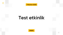 Test etkinlik