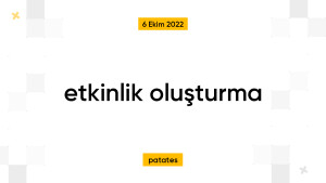 etkinlik oluşturma
