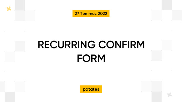 RECURRING CONFIRM FORM