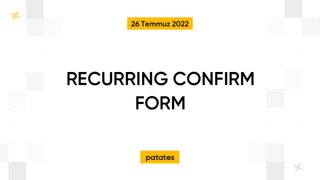 RECURRING CONFIRM FORM