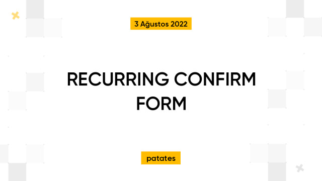 RECURRING CONFIRM FORM
