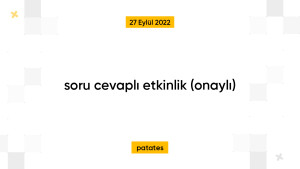 soru cevaplı etkinlik (onaylı)
