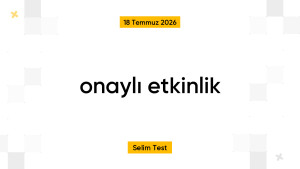 onaylı etkinlik