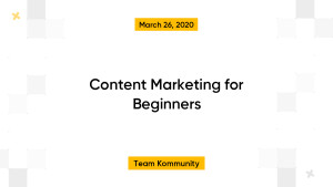 Content Marketing for Beginners