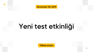 Yeni test etkinliği
