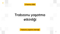 Trabzonu yaşatma etkinliği